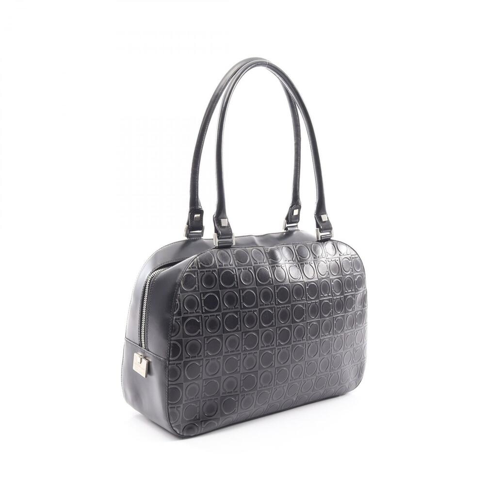 Salvatore Ferragamo Gancini Leather Bag Black - Picture 2 of 12